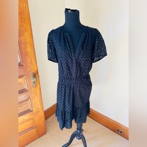 Anthropologie Somerset Black Eyelet Dress – 2X